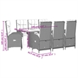 Afuera Living 9 Piece Poly Rattan Garden Dining Set in Black