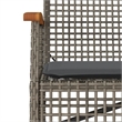 Afuera Living Contemporary Poly Rattan Garden Dining Set in Gray