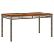 Afuera Living Contemporary Poly Rattan Garden Dining Set in Gray