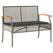 Afuera Living Contemporary Poly Rattan Garden Dining Set in Gray