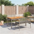 Afuera Living Contemporary Poly Rattan Garden Dining Set in Gray