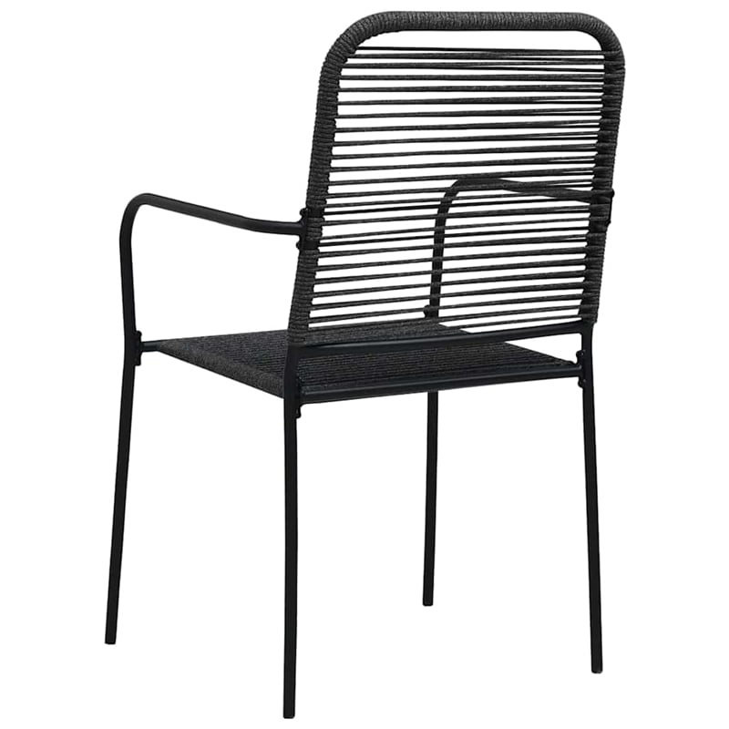 Afuera Living 7 Piece Powder-Coated Steel Garden Dining Set in Black