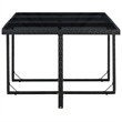 Afuera Living 11 Piece Poly Rattan Garden Dining Set in Black/Cream White