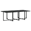 Afuera Living Contemporary Steel Garden Dining Set in Black Finish