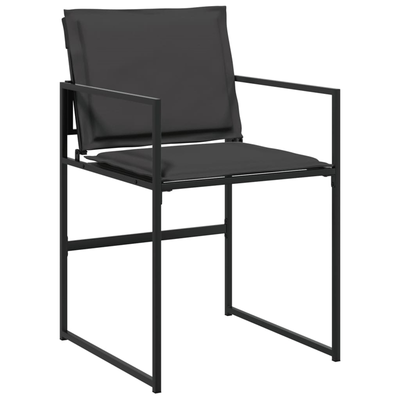 Afuera Living Contemporary Steel Garden Dining Set in Black Finish