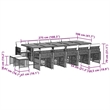 Afuera Living Contemporary 15 Piece Rattan Garden Dining Set in Gray
