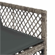 Afuera Living Contemporary 15 Piece Rattan Garden Dining Set in Gray