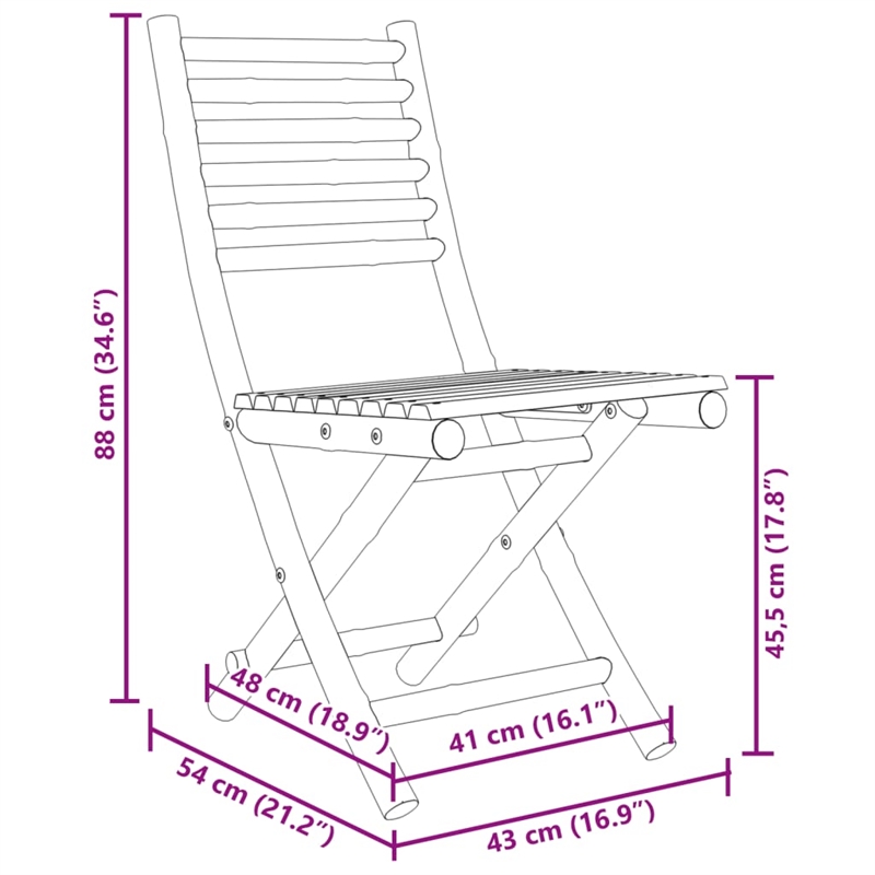 Afuera Living Contemporary Foldable Garden Dining Set in Brown