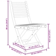Afuera Living Contemporary Foldable Garden Dining Set in Brown