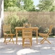 Afuera Living Contemporary Foldable Garden Dining Set in Brown