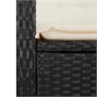 Afuera Living 3 Piece Poly Rattan Garden Dining Set in Black/Cream White