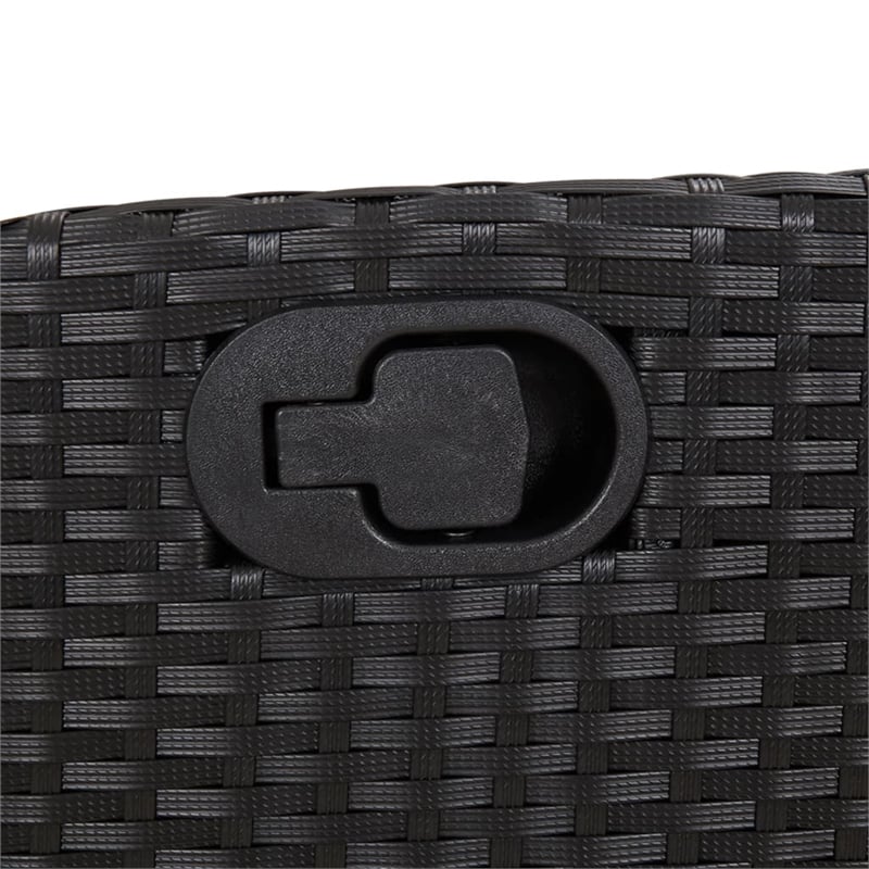 Afuera Living 5 Piece Rattan Garden Dining Set with Cushions in Black