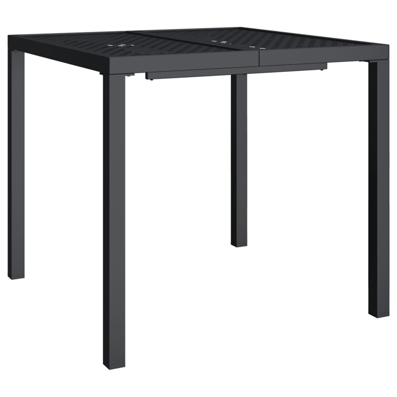 Afuera Living 3 Piece Powder-Coated Steel Garden Dining Set in Anthracite