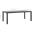 Afuera Living 9 Piece Rattan Garden Dining Set in Black/Dark Gray