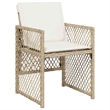 Afuera Living 17 Piece Poly Rattan Garden Dining Set in Beige/Cream White