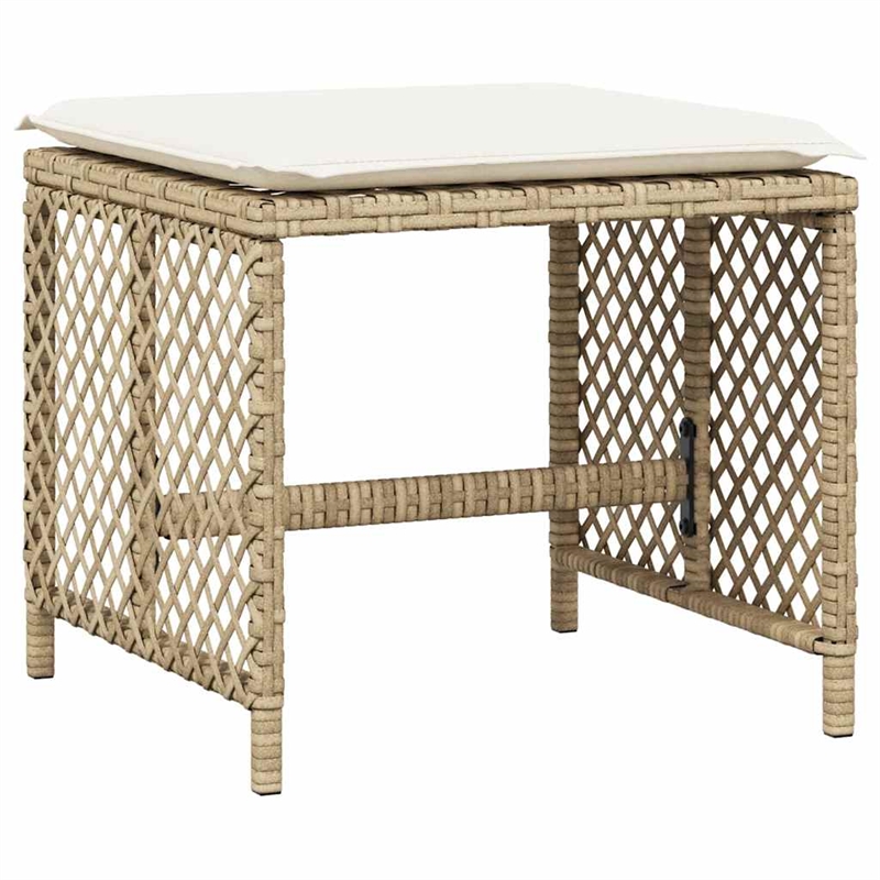Afuera Living 17 Piece Poly Rattan Garden Dining Set in Beige/Cream White