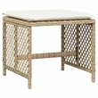 Afuera Living 17 Piece Poly Rattan Garden Dining Set in Beige/Cream White