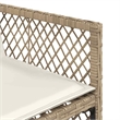 Afuera Living 17 Piece Poly Rattan Garden Dining Set in Beige/Cream White