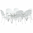 Afuera Living Contemporary 7 Piece Garden Dining Set in White