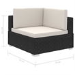 Afuera Living Contemporary 8 Piece Poly Rattan Furniture Set in Black