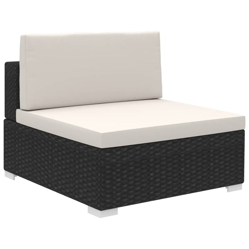 Afuera Living 12 Piece Poly Rattan Large Furniture Set in Black