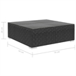 Afuera Living 12 Piece Poly Rattan Large Furniture Set in Black