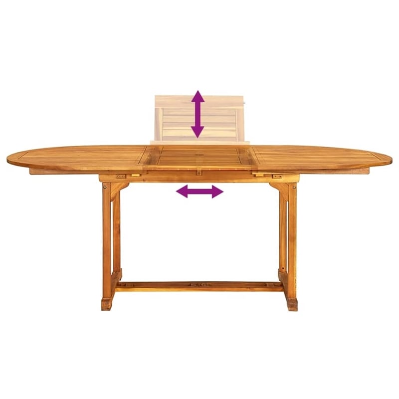 Afuera Living Contemporary Solid Acacia Wood Furniture Set in Black