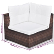 Afuera Living 10 Piece Poly Rattan Furniture Set in Brown/Cream