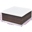 Afuera Living 10 Piece Poly Rattan Furniture Set in Brown/Cream