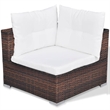 Afuera Living 10 Piece Poly Rattan Furniture Set in Brown/Cream