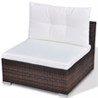 Afuera Living 10 Piece Poly Rattan Furniture Set in Brown/Cream