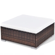 Afuera Living 10 Piece Poly Rattan Furniture Set in Brown/Cream