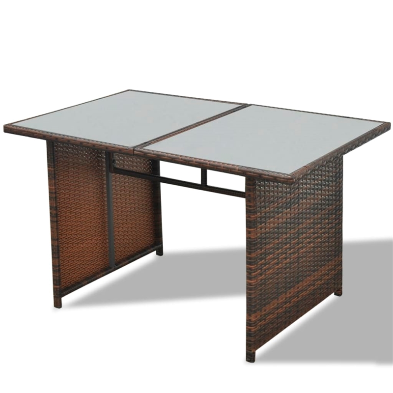 Afuera Living 10 Piece Poly Rattan Furniture Set in Brown/Cream