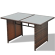 Afuera Living 10 Piece Poly Rattan Furniture Set in Brown/Cream