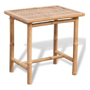 Afuera Living Contemporary 3 Piece Bamboo Small Furniture Set in White