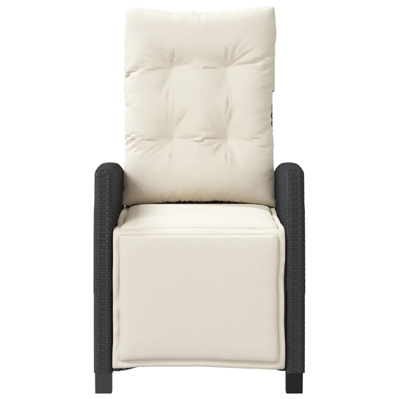 Afuera Living 3 Piece Poly Rattan Small Bistro Set in Black/Cream