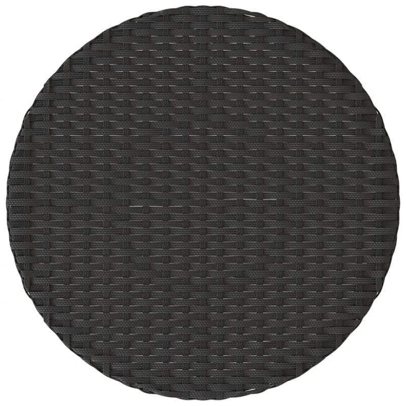 Afuera Living 3 Piece Poly Rattan Small Bistro Set in Black/Cream