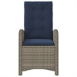 Afuera Living Contemporary Poly Rattan Bistro Set in Gray/Blue