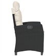Afuera Living Contemporary Poly Rattan Bistro Set in Black/Cream