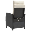 Afuera Living Contemporary Poly Rattan Bistro Set in Black/Cream