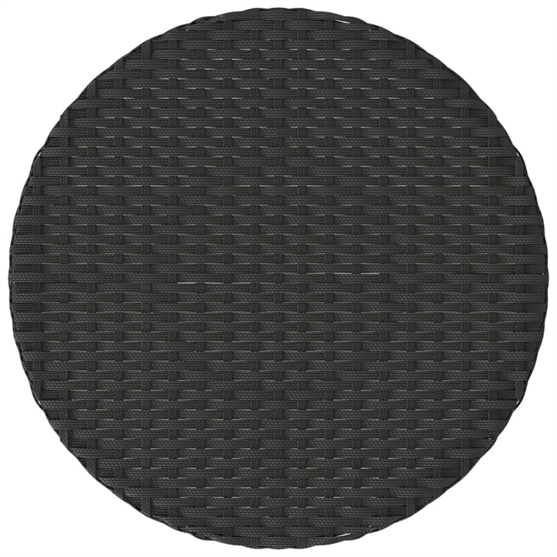 Afuera Living Contemporary Poly Rattan Bistro Set in Black/Cream