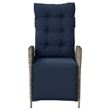Afuera Living 3 Piece Poly Rattan Small Bistro Set in Gray/Blue