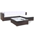 Afuera Living Contemporary 5 Piece Steel Medium Lounge Set in Brown