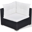 Afuera Living Contemporary 5 Piece Steel Lounge Set in Black