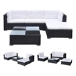 Afuera Living Contemporary 5 Piece Steel Lounge Set in Black