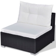 Afuera Living 10 Piece Poly Rattan Patio Furniture Black/Cream