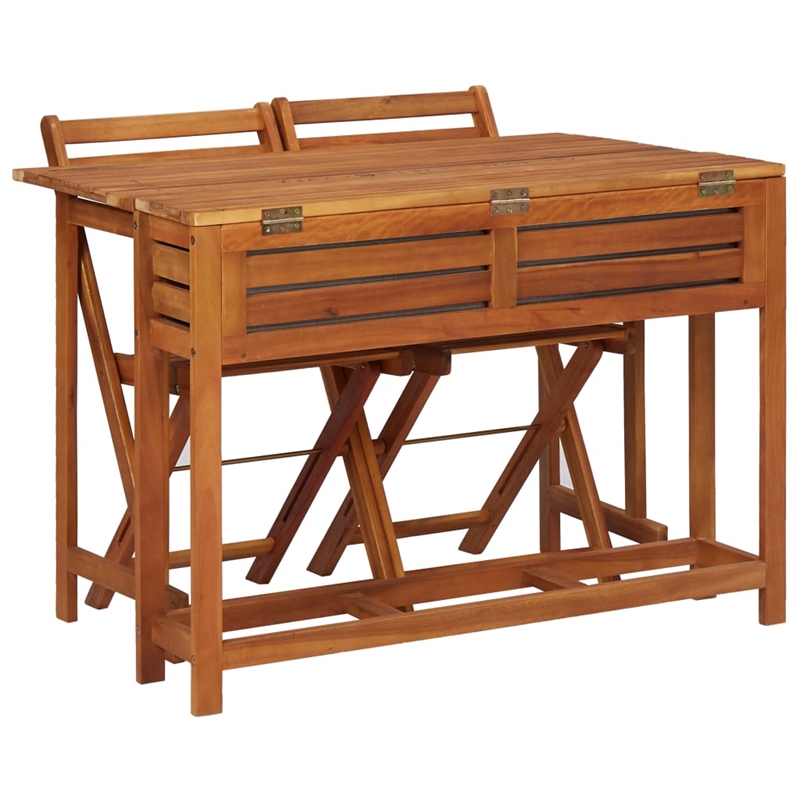 Afuera Living Solid Acacia Wood Medium Furniture Set in Brown