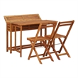 Afuera Living Solid Acacia Wood Medium Furniture Set in Brown