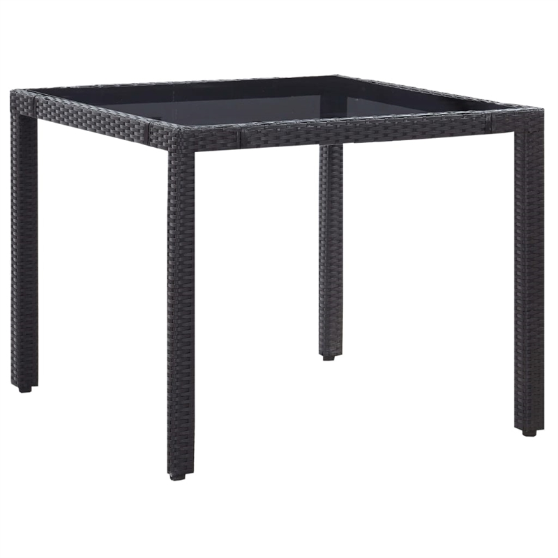 Afuera Living Contemporary 5 Piece Steel Furniture Set in Black