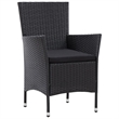 Afuera Living Contemporary 5 Piece Steel Furniture Set in Black